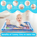 Tummy Time Water Mat丨Inflatable Tummy Time Water Play Mat for Babies, Infants and Toddlers 3 to 12 Months Promote Development Toys Baby Gifts