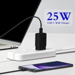 Type C Charger, 2-Pack 25W Type C Super Fast Charging Block with 6ft USB C Charger Cable Compatible with Galaxy S23 Ultra/S23+/S22/S21/S20