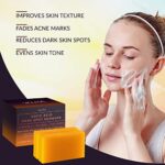 VALITIC Kojic Acid Dark Spot Remover Soap Bars with Vitamin C, Retinol, Collagen, Turmeric - Original Japanese Complex Infused with Hyaluronic Acid, Vitamin E, Shea Butter,...