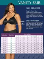 Vanity Fair Women's Full Figure Beauty Back Smoothing Bra, 4 Way Stretch Fabric, Lightly Lined Cups Up to H