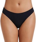 voenxe Seamless Women Underwear Thongs,No Show Ladies Thong,No Line Breathable Comfortable Panties Undies for Women 5-Pack