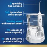 Waterpik Aquarius Water Flosser Professional For Teeth, Gums, Braces, Dental Care, Electric Power With 10 Settings, 7 Tips For Multiple Users And Needs, ADA Accepted, White...