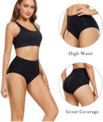 wirarpa Women's Cotton Underwear High Waisted Ladies Panties Full Coverage Briefs 4 Pack (Regular & Plus Size)